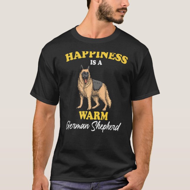 Hund är en varm tysk herde t shirt (Framsida)