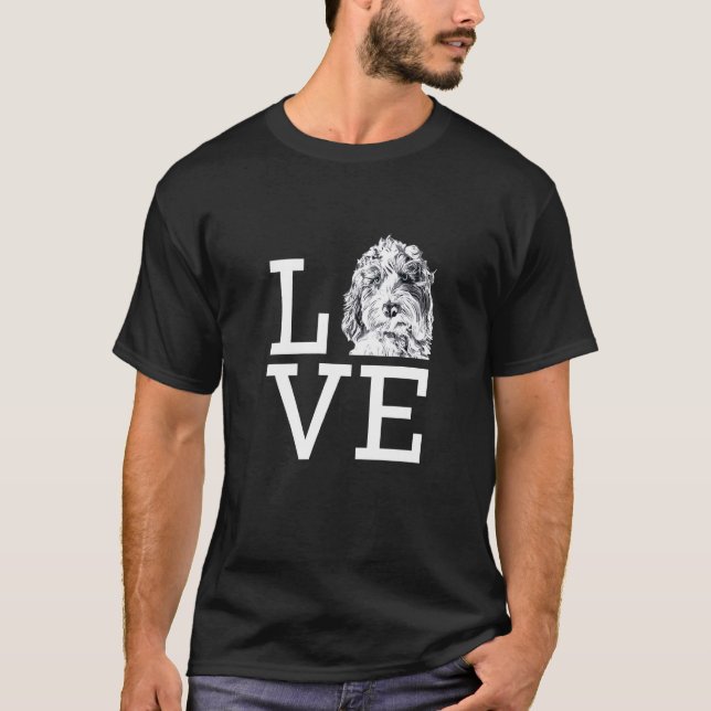 Hund är Kärlek T Shirt (Framsida)