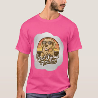 hund är min bästa vän Dady Fars dag-retro T Shirt