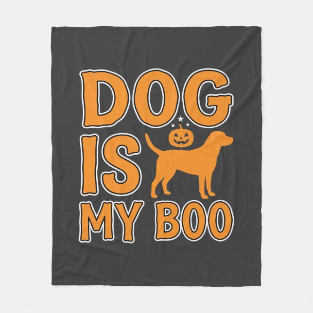 Hund är min Boo Halloween Hund Fleecefilt (Framsidan)