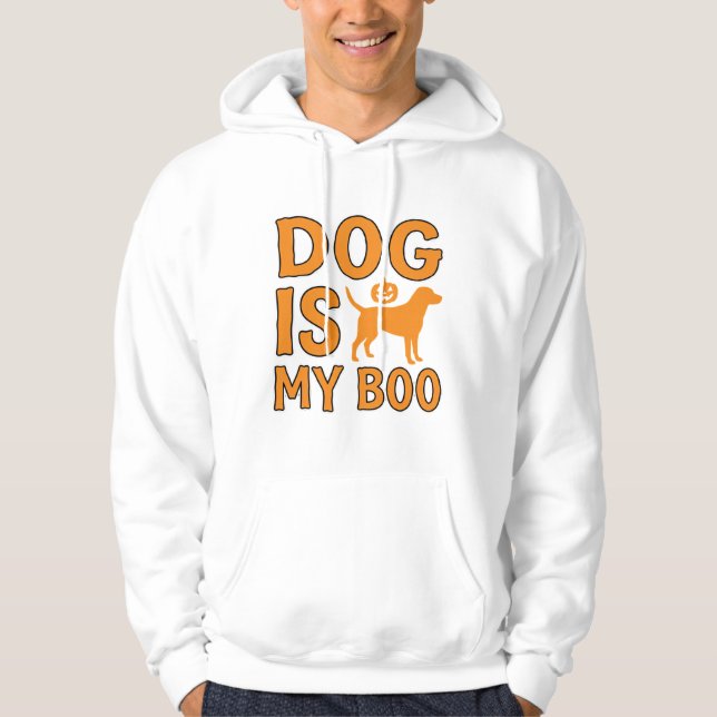 Hund är min Boo Halloween Hund Hoodie (Framsida)