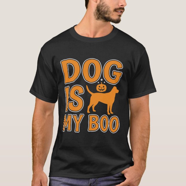 Hund är min Boo Halloween Hund T Shirt (Framsida)