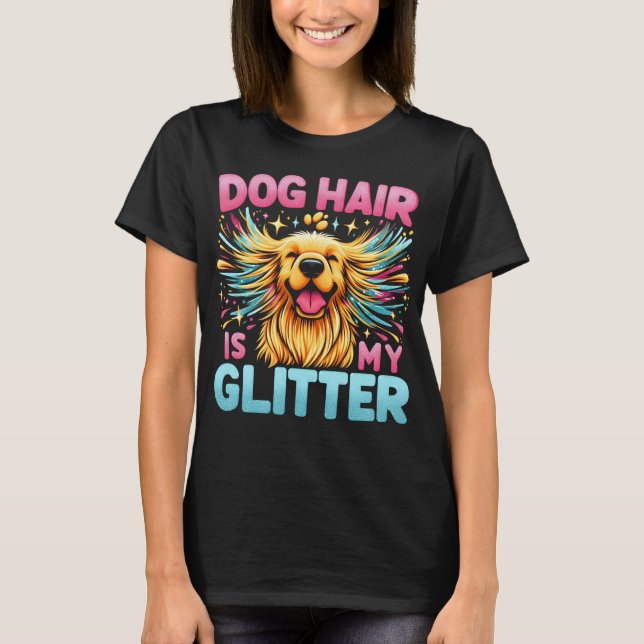 Hund är min glitter t shirt (Framsida)