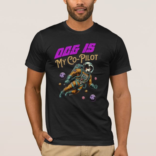 Hund är min medpilot t shirt (Framsida)
