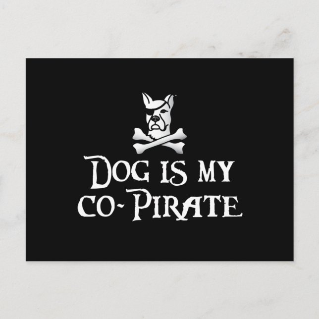 Hund är min partner i Pirat Vykort (Framsida)