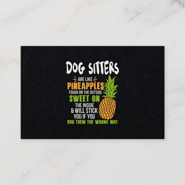 Hund är som ananas. visitkort (Framsida)