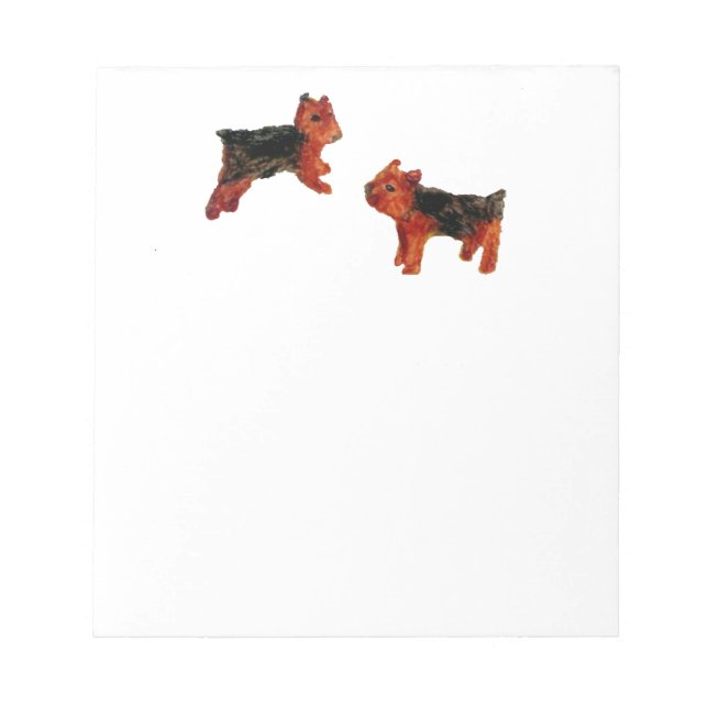 Hund Art 2 Cute Terriers Anteckningsblock (Framsida)