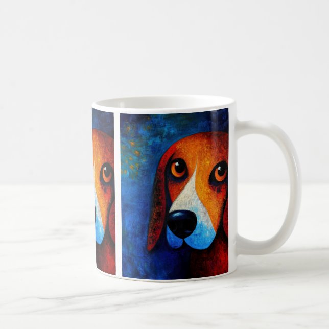 Hund art Coffee Mugg (Höger)