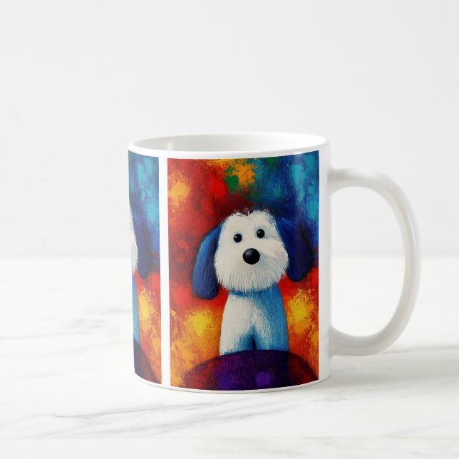 Hund art Coffee Mugg (Höger)