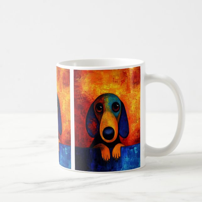 Hund art Coffee Mugg (Höger)