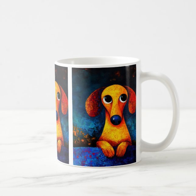 Hund art Coffee Mugg (Höger)