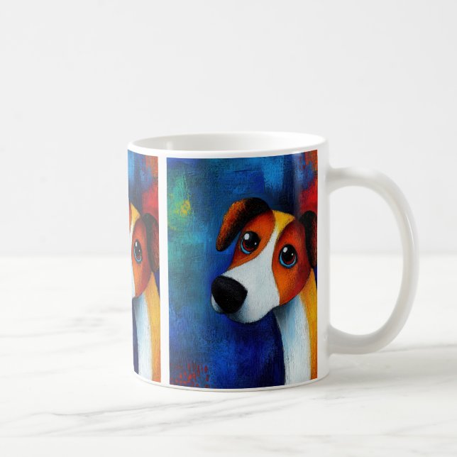 Hund art Coffee Mugg (Höger)