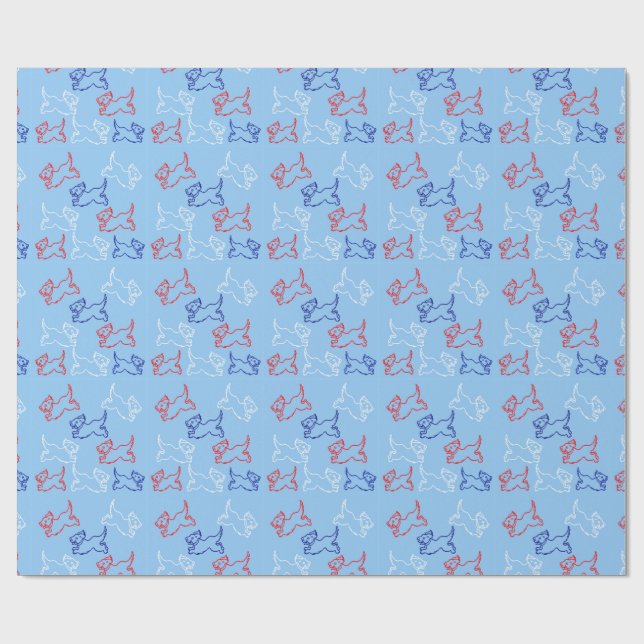 Hund Art Giftwrapping Papper - Anpassa - Art Presentpapper (Platt)