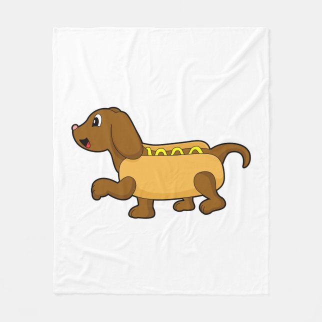 Hund as Hotdog Fleecefilt (Framsidan)