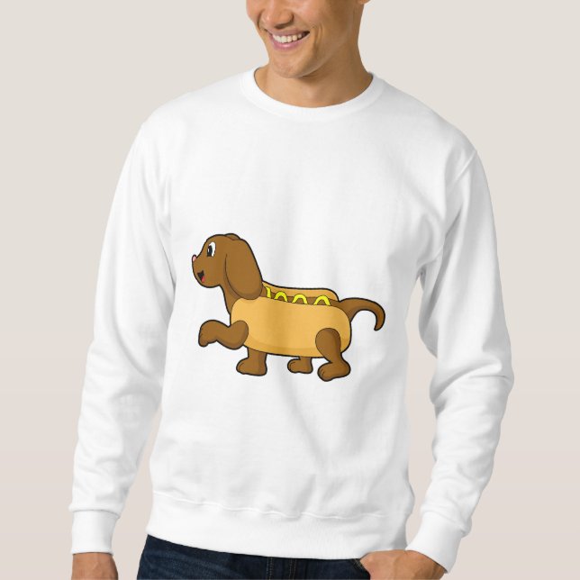 Hund as Hotdog Lång Ärmad Tröja (Framsida)