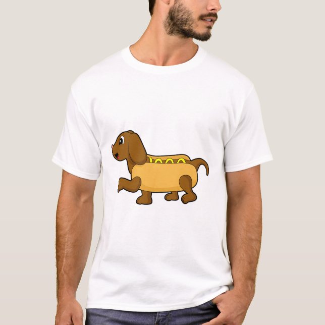 Hund as Hotdog T Shirt (Framsida)
