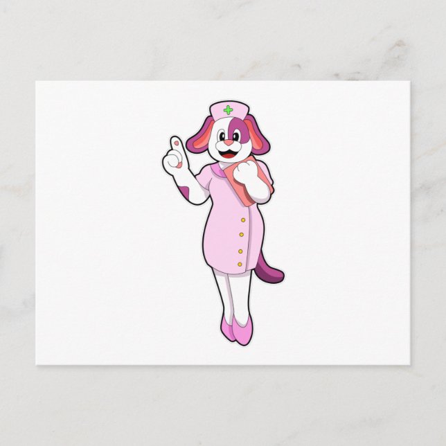 Hund as Nurse Vykort (Framsida)