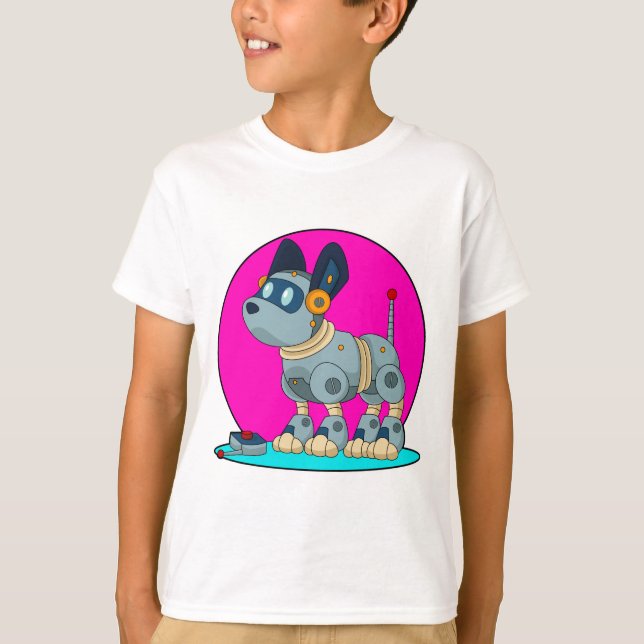 Hund as Robot T Shirt (Framsida)