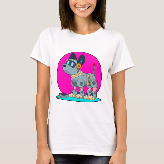 Hund as Robot T Shirt (Framsida)