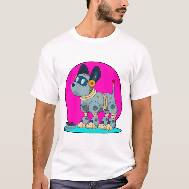 Hund as Robot T Shirt (Framsida)