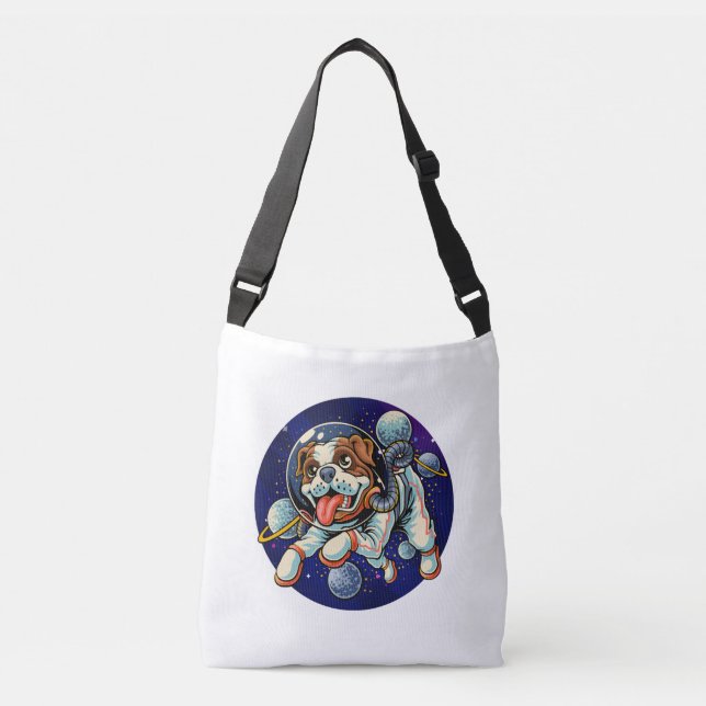 Hund astronaut, rymd-hund axelväska (Framsida)