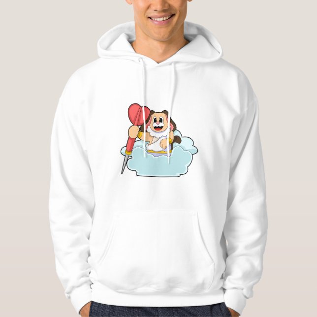 Hund at Darts med Dart Hoodie (Framsida)