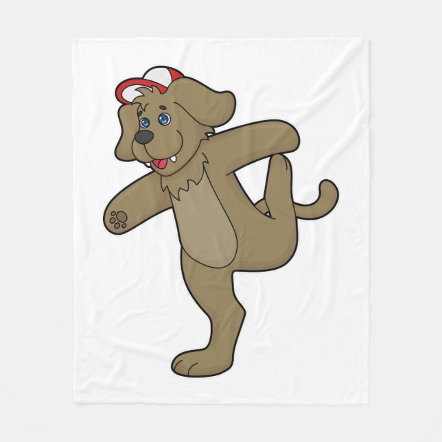 Hund at Yoga Fitness Fleecefilt (Framsidan)