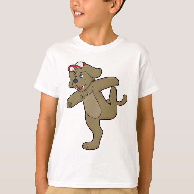 Hund at Yoga Fitness T Shirt (Framsida)