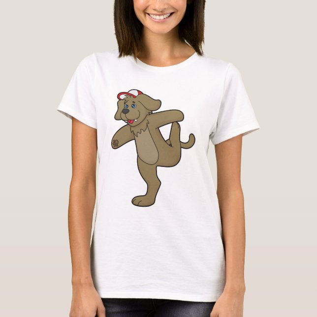 Hund at Yoga Fitness T Shirt (Framsida)