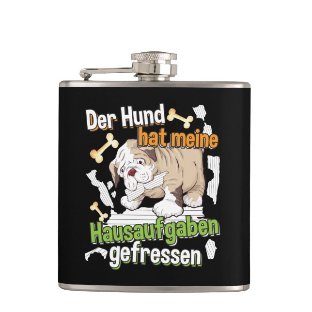 Hund Ate My Homwork - Lär dig tysk offert Fickplunta (Framsidan)