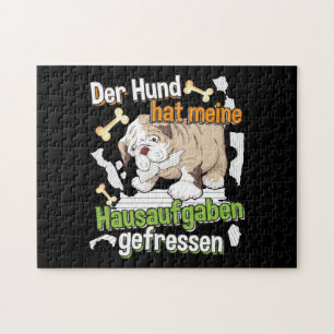 Hund Ate My Homwork - Lär dig tysk offert Pussel