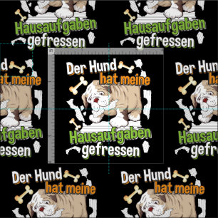 Hund Ate My Homwork - Lär dig tysk offert Tyg