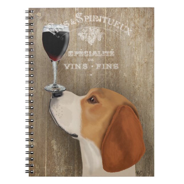 Hund Au Vin Beagle Anteckningsbok (Framsidan)