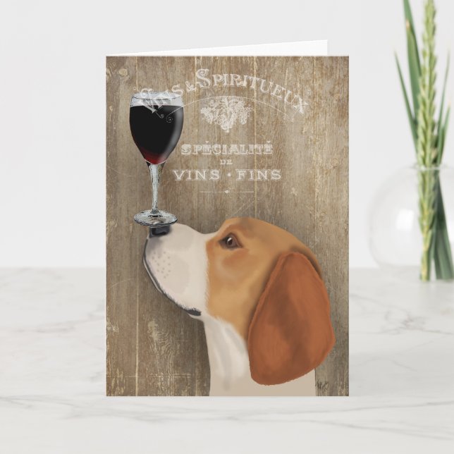 Hund Au Vin Beagle Kort (Framsida)