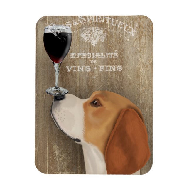 Hund Au Vin Beagle Magnet (Vertikal)