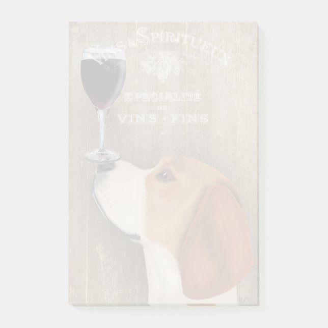 Hund Au Vin Beagle Post-it Block (Framsida)