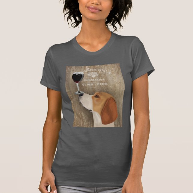 Hund Au Vin Beagle T Shirt (Framsida)