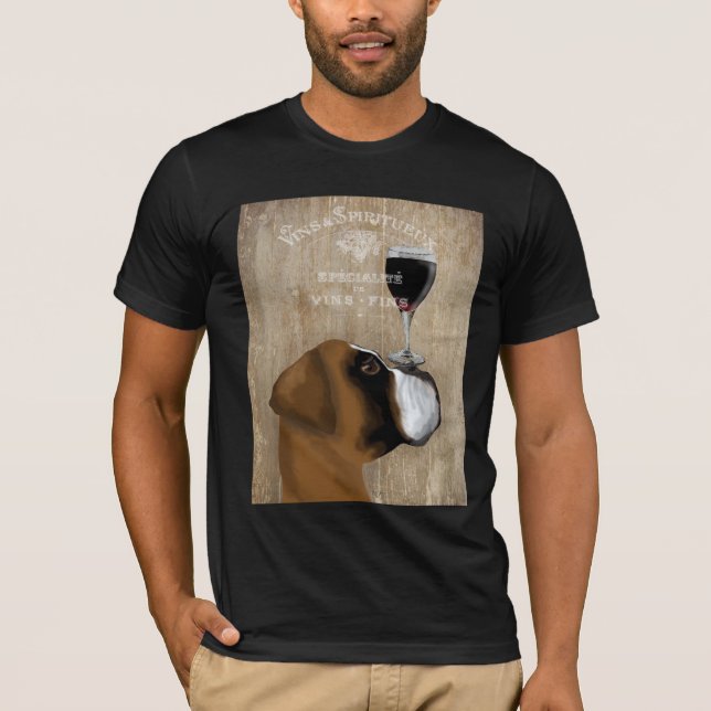 Hund Au Vin Boxer T Shirt (Framsida)