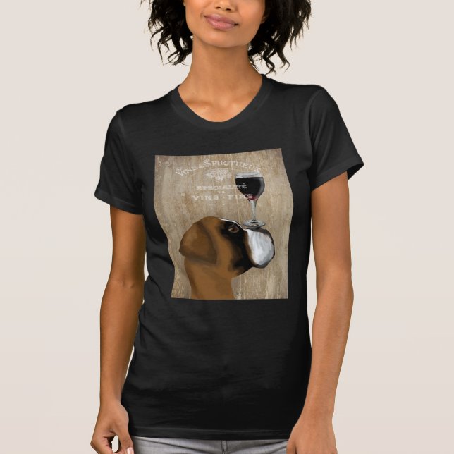 Hund Au Vin Boxer T Shirt (Framsida)