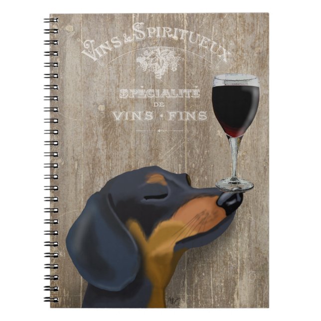 Hund Au Vin Dachshund Anteckningsbok (Framsidan)