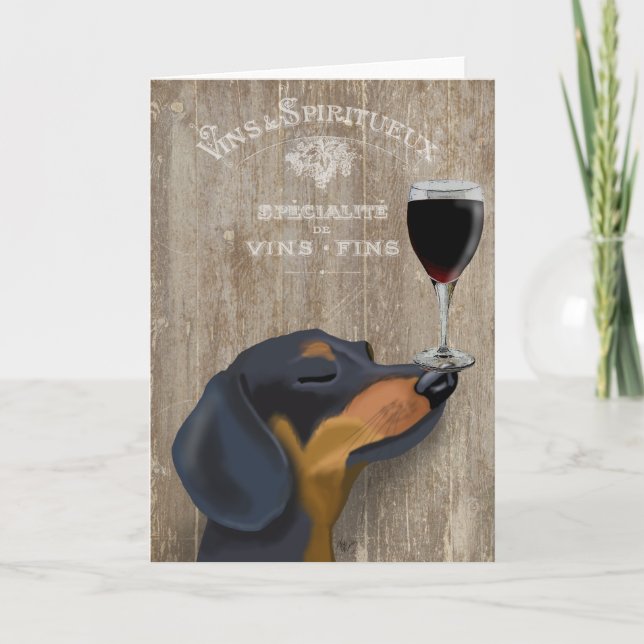Hund Au Vin Dachshund Kort (Framsida)