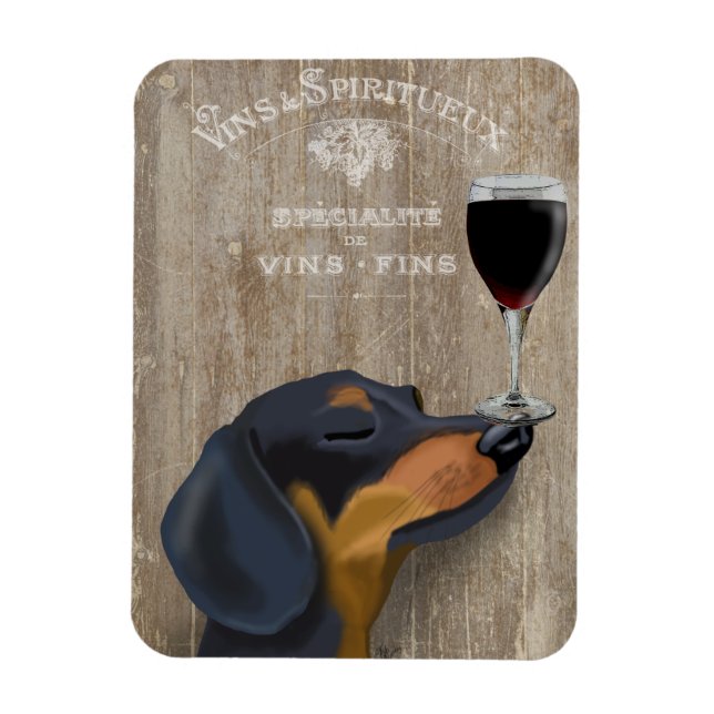 Hund Au Vin Dachshund Magnet (Vertikal)