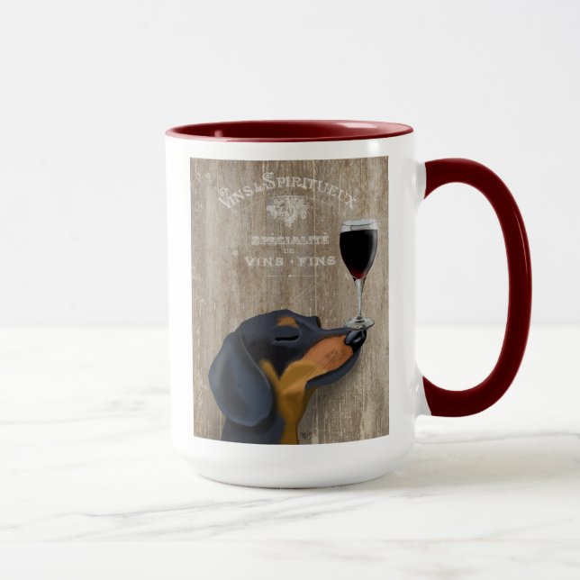 Hund Au Vin Dachshund Mugg (Höger)