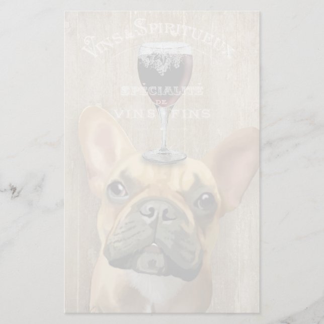 Hund Au Vin, Fransk Bulldog Brevpapper (Framsida)