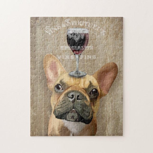 Hund Au Vin, Fransk Bulldog Pussel (Vertikal)