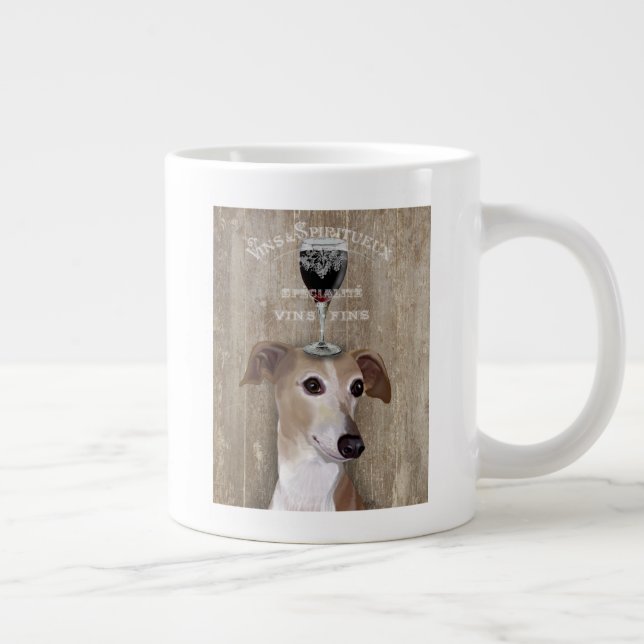 Hund Au Vin Greyhound Jumbo Mugg (Höger)