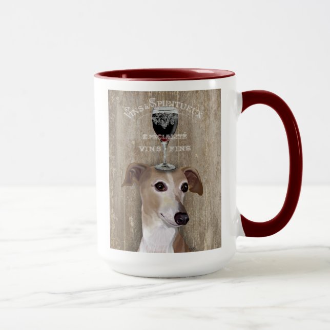 Hund Au Vin Greyhound Mugg (Höger)