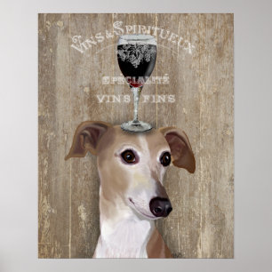 Hund Au Vin Greyhound Poster
