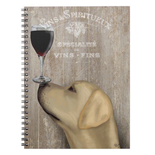 Hund Au Vin Gult Labrador Anteckningsbok (Framsidan)