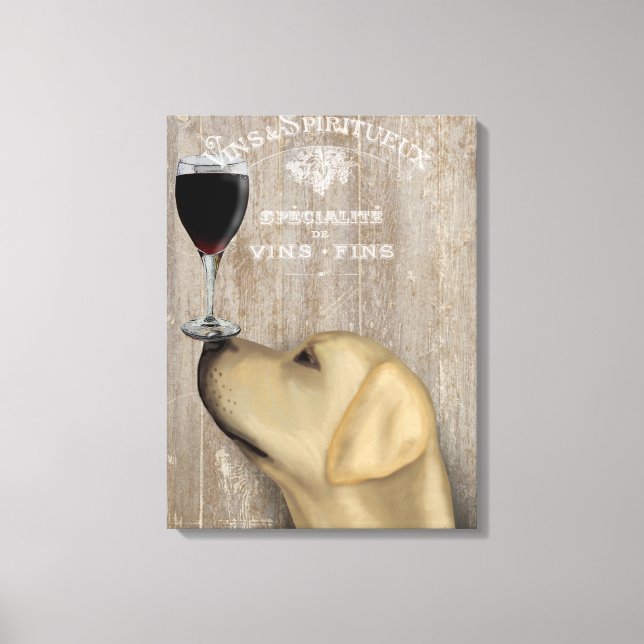Hund Au Vin Gult Labrador Canvastryck (Framsida)